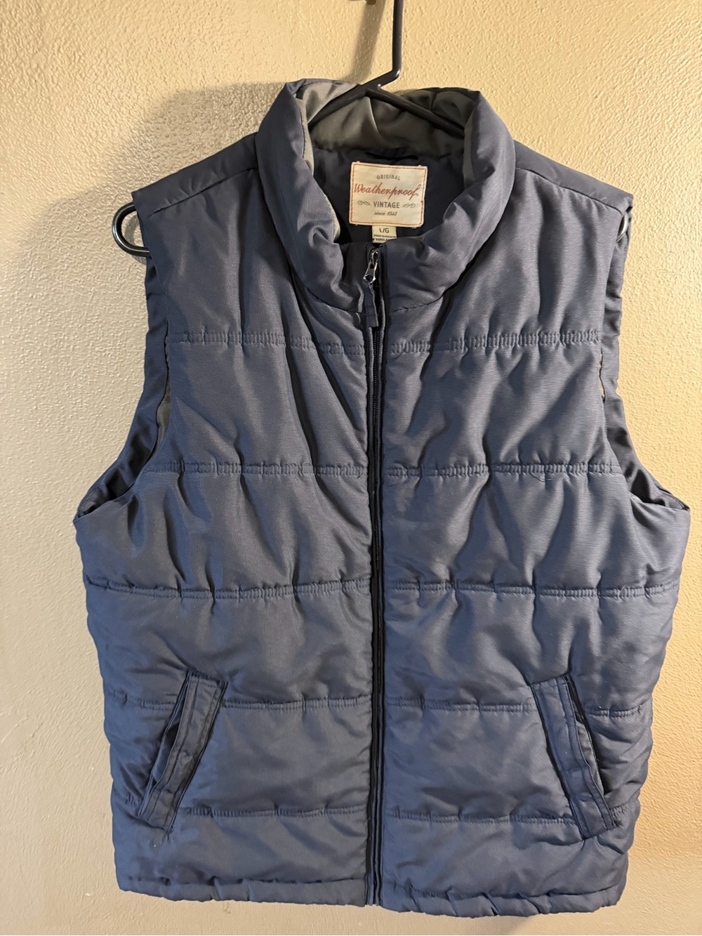 Weatherproof Men’s Quilted Puffer Vest - Blue